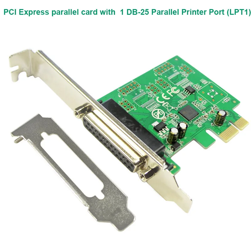 PCI Express parallel card with 1 DB 25 Parallel Printer Port (LPT1