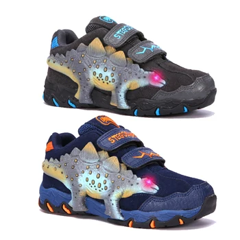 

Dinoskulls Kids Shoes Light Up 3D Dinosaur Baby Boys Sneakers LED Causal Children's Trainers 2019 Autumn Running Shoes Toddler