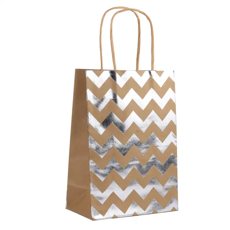 Golden Silver Kraft Party Paper Bags Hand Bag Candy Gift With Handles Package Wedding Decoration Event Supplies Decor Golden Silver Kraft Party Paper Bags Hand Bag Candy Gift With Handles Package Wedding Decoration Event Supplies Decor