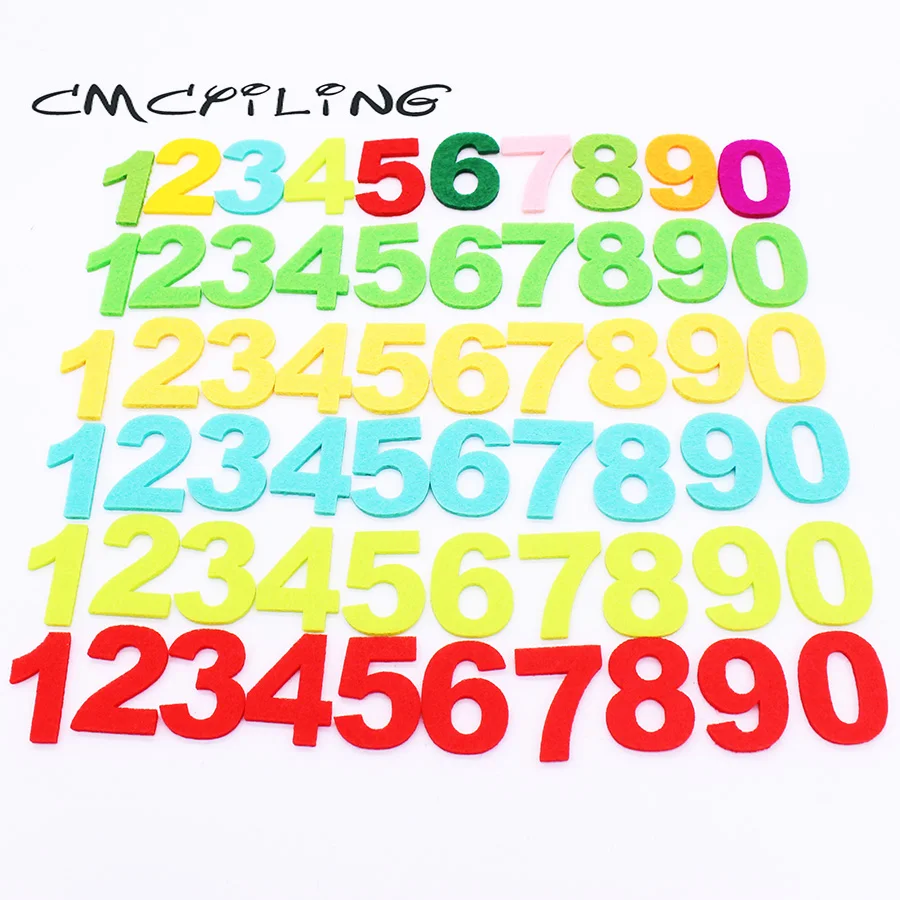 

CMCYILING 10pcs Felt Numbers 0-9 For Needlework Sewing Craft Scrapbooking Home Decoration 3mm Thick Felt Materials