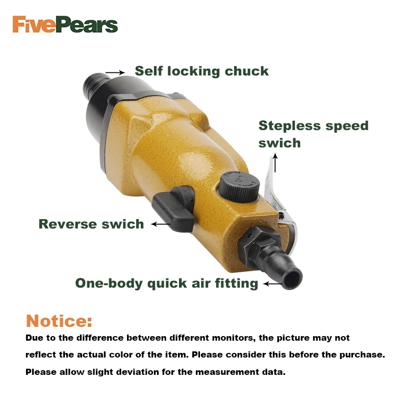 FivePears large torque Pneumatic Air Screwdriver air tool 10H pneumatic tools power tool free shipping Professional level 3310