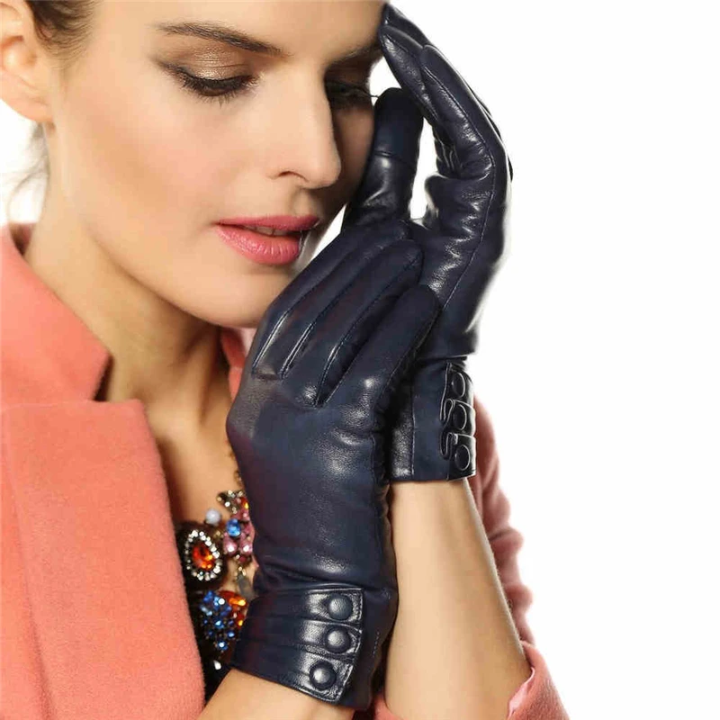 2019 NEW Women's Genuine Leather Gloves Female Fingers Touchscreen Warm Cashmere Lined Sheepskin Touch Gloves L003NR1-1 2019 NEW Women's Genuine Leather Gloves Female Fingers Touchscreen Warm Cashmere Lined Sheepskin Touch Gloves L003NR1-1