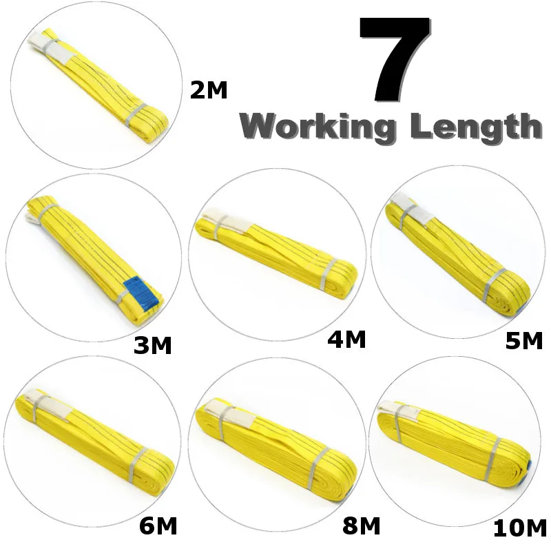 Подъёмный строп тянуть ремень 3 тонн крепкий и прочный ремень из полиэстера с двойной петлей вокруг глаз Industrial 2/3/4/5/6/8/10m опционально