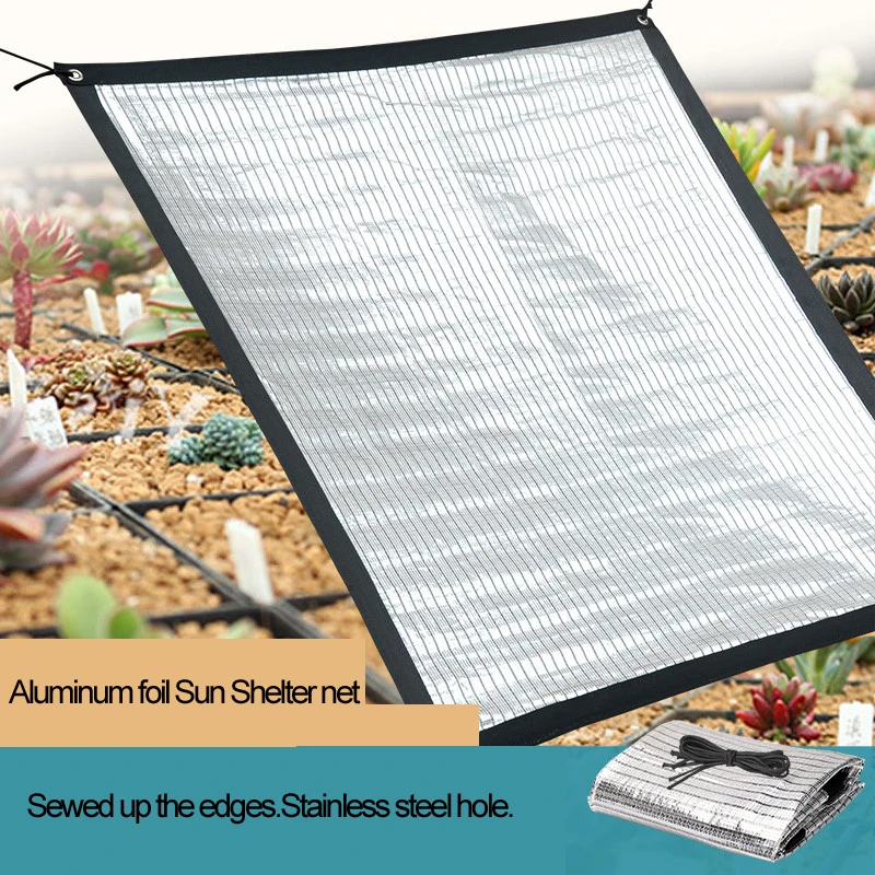 Multi size Silver Reflective Aluminum foil sunshade Heat insulation still bright light sewed up the edges Sun Shelter net_voghion.com