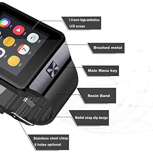 100 шт. Bluetooth Smart Часы Smartwatch DZ09 Android Телефонный звонок Relogio 2 г sim-карта TF Камера для iPhone samsung huawei GT08 A1