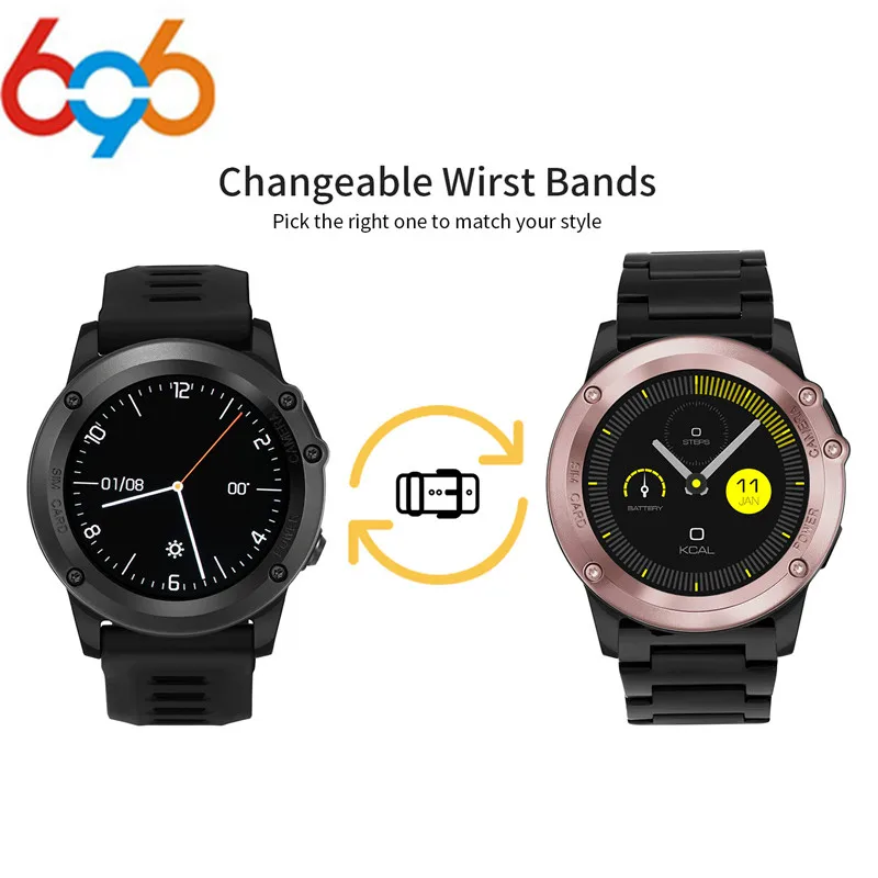 

H1 MTK6572 Bluetooth IP68 Waterproof Smartwatch with Camera SIM Support GPS/ WIFI Heart Rate Health Tracker Smart watches