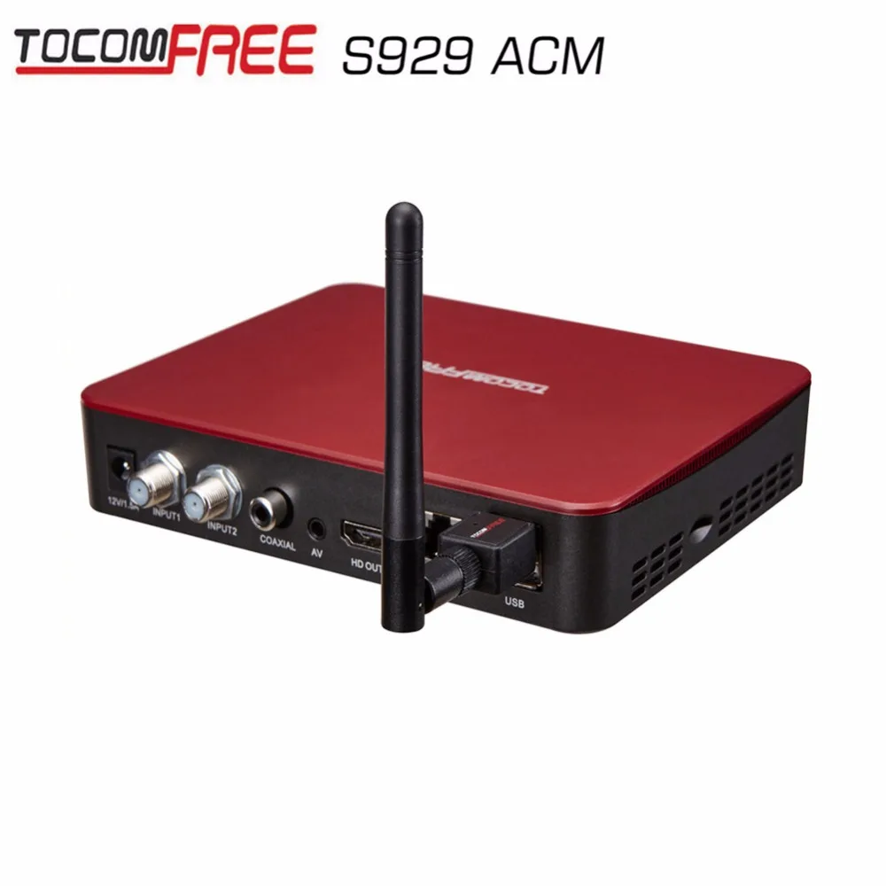 2017 TOCOMFREE S929 ACM Receptor De Sat lite Wi Fi DVB S2 Sintonizador