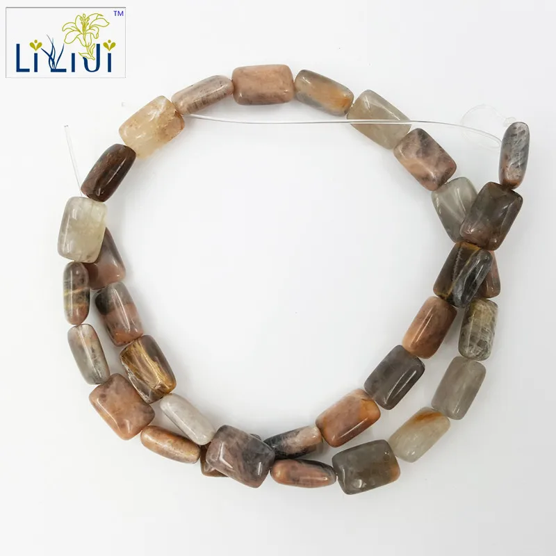 

LiiJi Unique Natural Stone SunStone Rectangular shape beads Approx 8x12mm DIY Jewelry Making Necklace or Bracelelt Approx 39cm