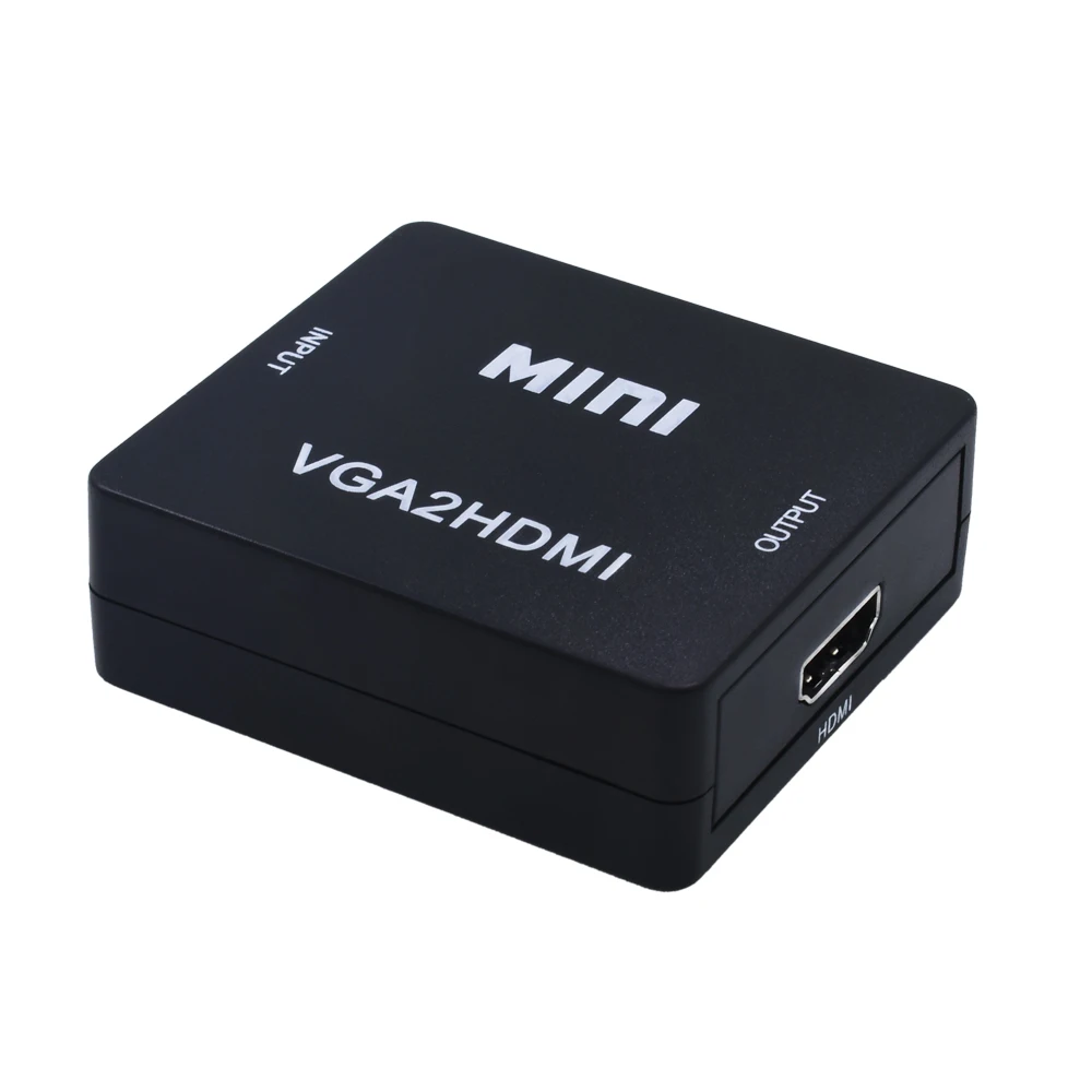 TISHRIC VGA2HDMI الإناث إلى الإناث البسيطة VGA إلى HDMI 1080 P محول محول مع الصوت الطاقة للكمبيوتر محمول العارض TISHRIC VGA2HDMI الإناث إلى الإناث البسيطة VGA إلى HDMI 1080 P محول محول مع الصوت الطاقة للكمبيوتر محمول العارض