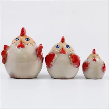 

One set 3 Pcs Cute Chicken Designer Chicken Furnishings Decorations