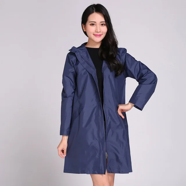 Long Thin Raincoat Women Waterproof hood Light Rain Coat Ponchos ...