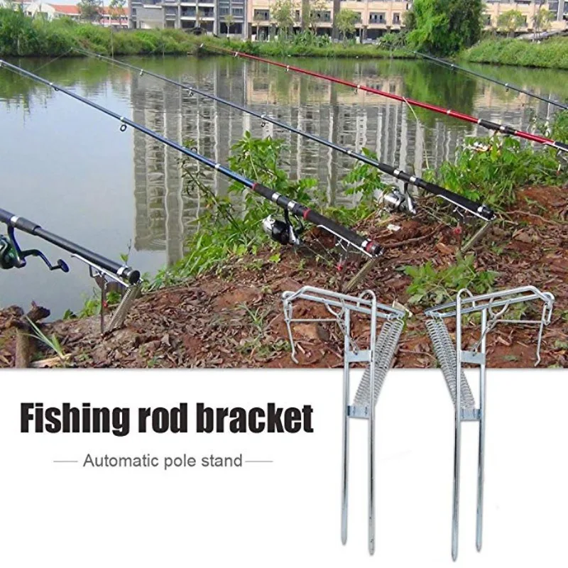 

Fishing Rod Holder Rack Automatic Spring High Sensitivity Telescopic Stainless Steel Pole Ground Stand Mount Support Bracket