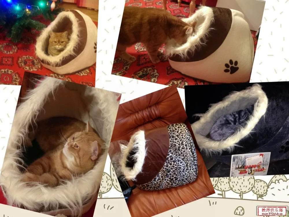 Супер Теплый кот Лежанка-домик для собак и щенков питомник укрытие для Kitty Кролик и гнездо котенка мелких животных край с мягкими волосами
