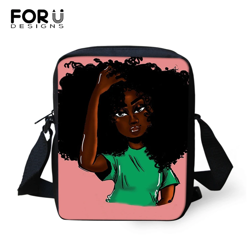 FORUDESIGNS الأسود الفن الأفرو يطبع الأفريقي الفتيات المرأة حقيبة ساعي Crossbody حقيبة للنساء محفظة صغيرة الهاتف عملة حقائب FORUDESIGNS الأسود الفن الأفرو يطبع الأفريقي الفتيات المرأة حقيبة ساعي Crossbody حقيبة للنساء محفظة صغيرة الهاتف عملة حقائب
