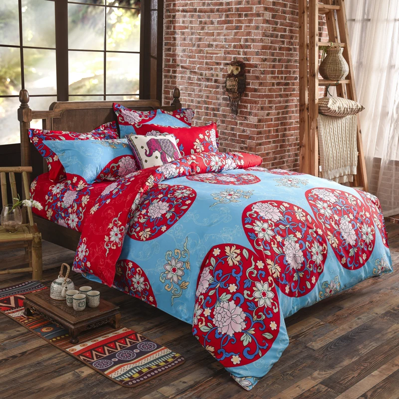 lightweight microfiber duvet cover set bohemia exotic patterns flash bed sheets