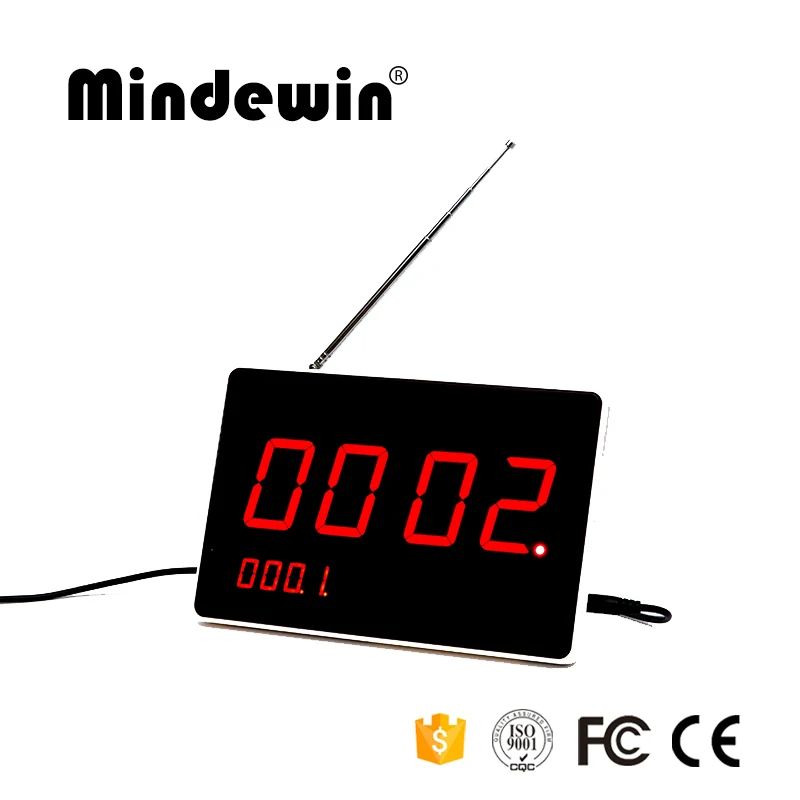 

Mindewin Electronic Restaurant Table Number LED Display Wireless Queue Management System Receiver Display
