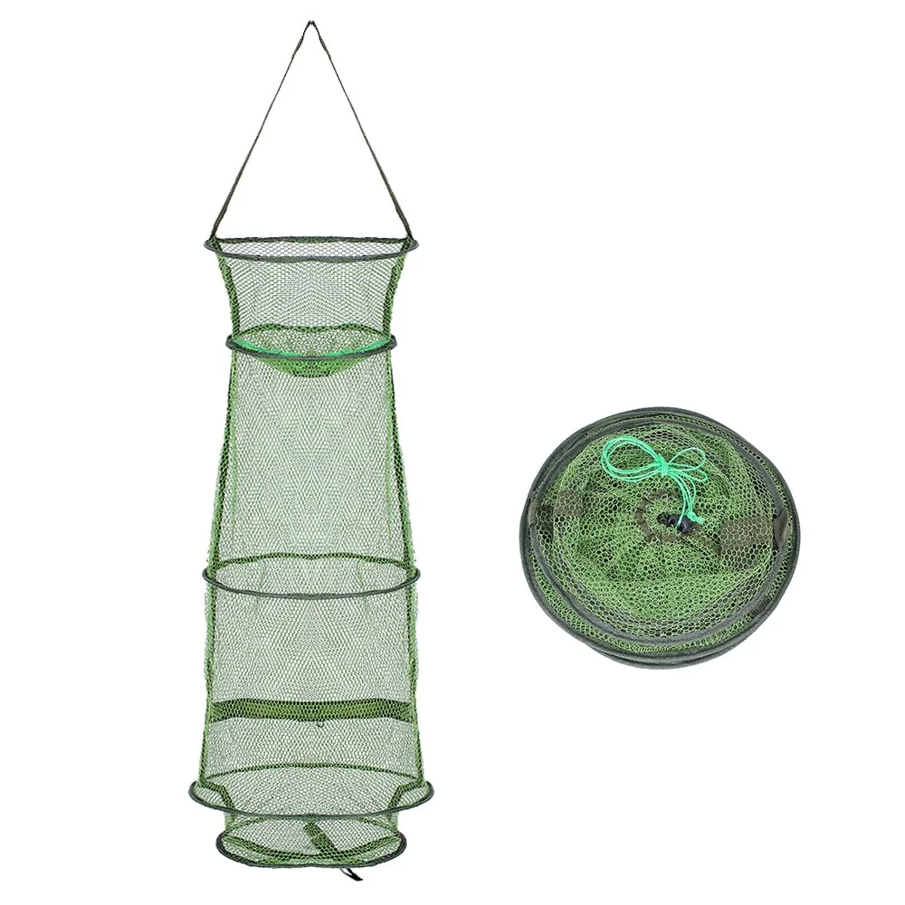

Portable Collapsible Fishing Cage Mesh Net Trap Basket for Fish Crab Lobster Fishing Net Cage Tackle Pesca