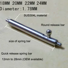 Стиль, 20 шт./лот, инструменты и комплекты для ремонта часов, 18 мм, 20 мм, 22 мм, 24 мм, пружинный бар, запасные части для часов, 304 нержавеющая сталь, штырь для часов