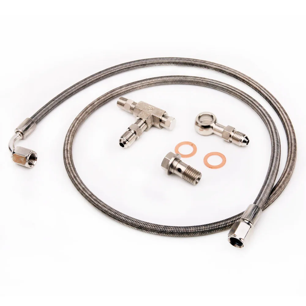 

Kinugawa Turbo Oil Feed Line Kit 100cm 4AN M12x1.25mm w/ 1.5mm Restrictor