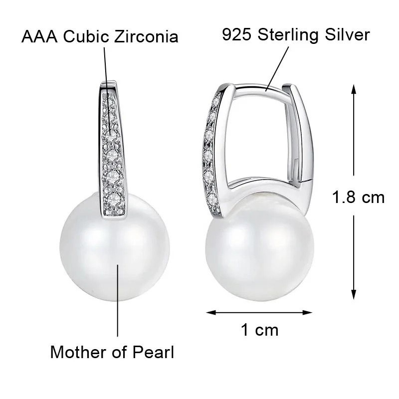Женские серьги гвоздики из серебра 925 пробы с жемчугом|stud earrings|earrings fashionearrings for |