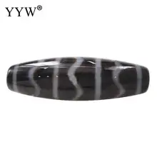 38x12 мм натуральные тибетские бусины дзи овальные высококачественные водные волны и буддийские украшения и двухцветные тибетские бусины дзи для женщин