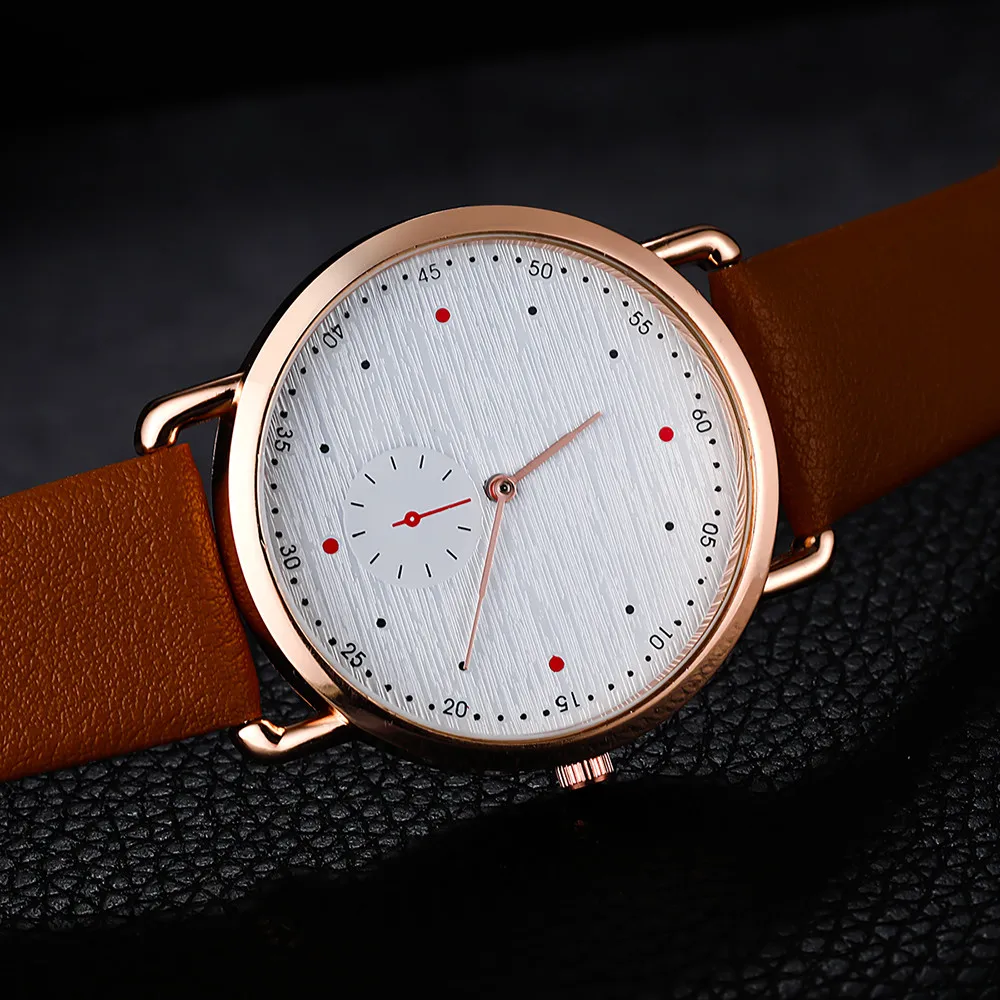 

Luxury Watches Leather Loop New Fashion Simple Small Scale Dial Woman Watches Blood Pressure Zegarek Damski Lady Student Saat *A