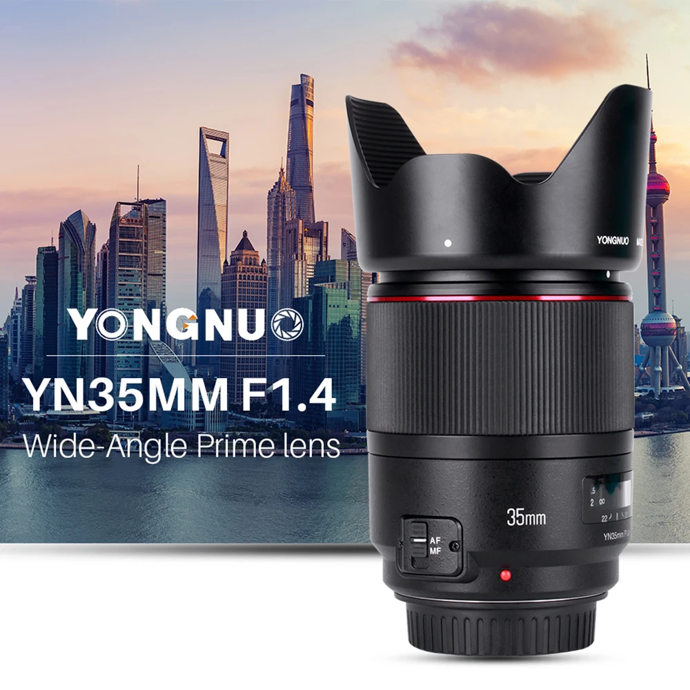 YONGNUO YN35MM F1.4 широкоугольный объектив lente для Canon с яркой диафрагмой Prime DSLR камера для Canon 600D 60D 5DII 5D 500D 400D объектив