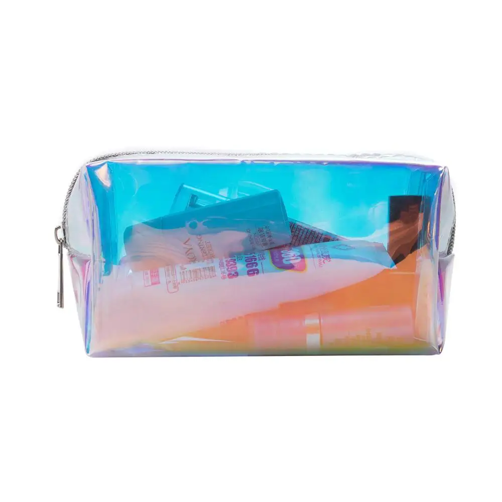 Miyahouse ПВХ Прозрачный женский косметический чехол, лазерный косметический Органайзер, мини-сумка для женщин, косметичка