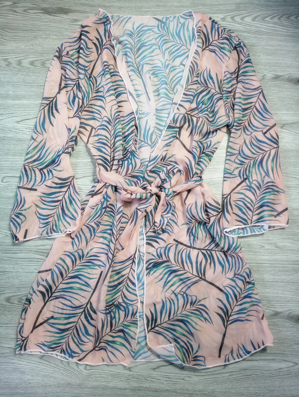 Billig 2019 Pareo Strand Cover Up Blatt Druck Bikini Cover Up Bademode Frauen Robe De Plage Strand Strickjacke Badeanzug Abdeckung ups