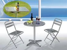 Outdoor aluminum folding chair and table set outdoor leisure chair and table