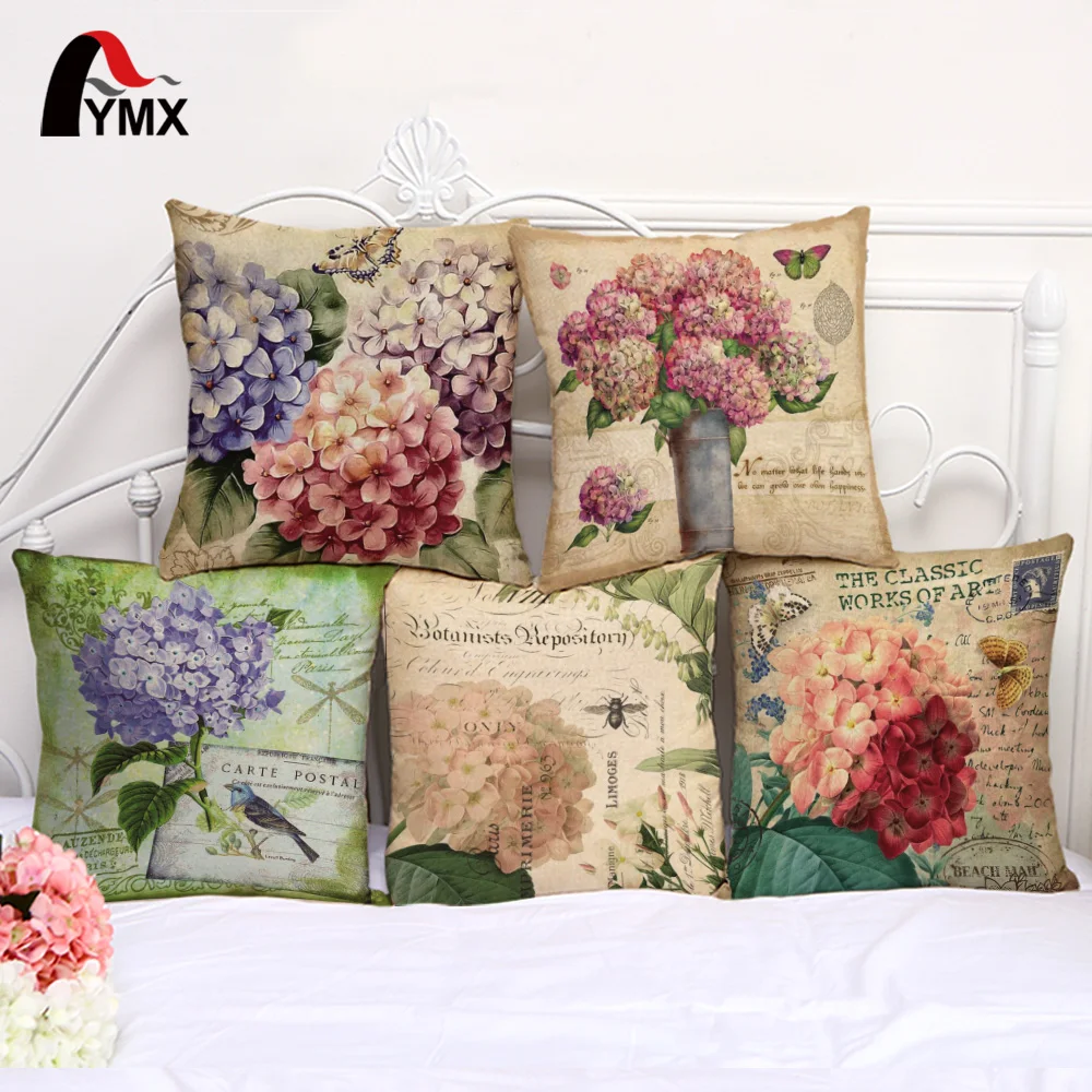 

18" Retro European Style Cotton and Hemp Sofa Decorative Pillowcase Pendant Window Decorative Pillowcase Wholesale