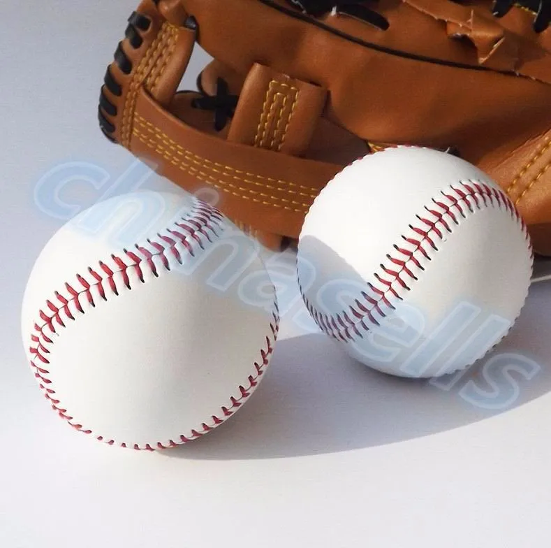 20 штук 9 дюймов белый ручной швейной Бейсбол База мяч Практика Trainning ПВХ Софтбол крутого спорт командная игра