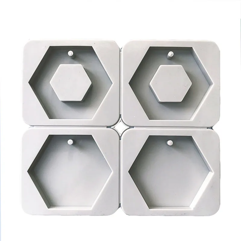 

Hexagon Aromatherapy Gypsum Silicone Mold Aromatic Wax Slices Mold Diffused Stone Handmade Pendant Silicone mold