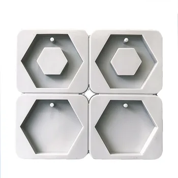 

Hexagon Aromatherapy Gypsum Silicone Mold Aromatic Wax Slices Mold Diffused Stone Handmade Pendant Silicone mold