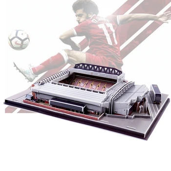 

Classic Jigsaw 3D Puzzle England Anfield Liverpool Architecture The Reds Football Stadiums Toys Scale Models Sets Building Paper