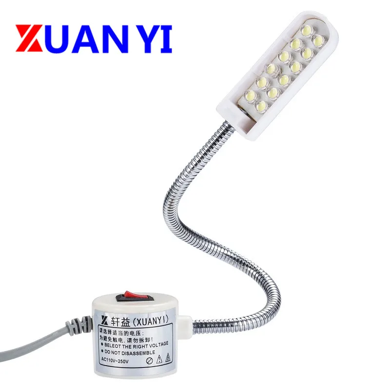 Новый LED Вышивание машина свет рабочих Gooseneck lamp 12 светодиодов с магнитное