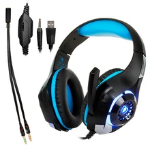Игровые стереонаушники 3,5 мм, наушники для ПК, наушники для компьютера, игровая гарнитура с микрофоном для Xbox One, PS4, playstation 4, ноутбука