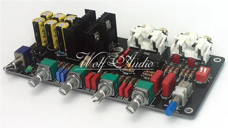 Сборочный YD-2 HiFi NE5532 предусилитель доска регулятор громкости предусилитель плата с черным корпусом