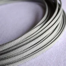 

Gray - High quality 4mm Braided PET Expandable Sleeving High Density Sheathing Plaited Cable Sleeves