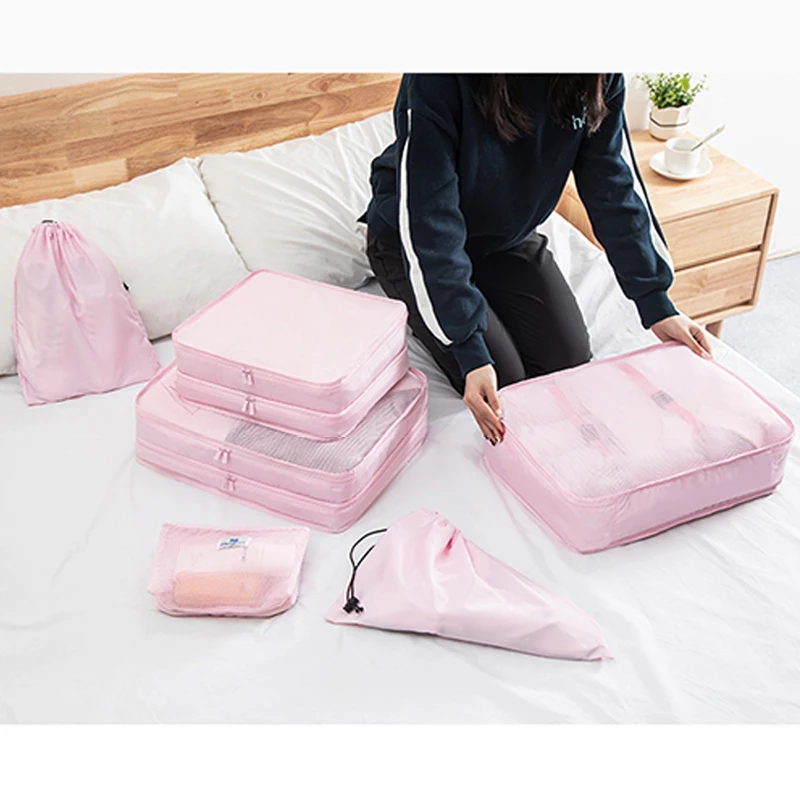 

Luggage storage package Set Cloth Travel Mesh Bag In Bag Luggage Organizer Packing Cube for Clothing Travel accessories