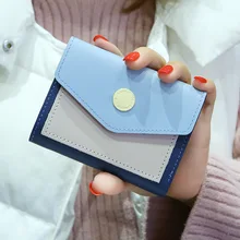 2019 women's short women's wallet button decoration mini wallet small folding PU leather female coin purse card package 144 2019 women's short women's wallet button decoration mini wallet small folding PU leather female coin purse card package 144