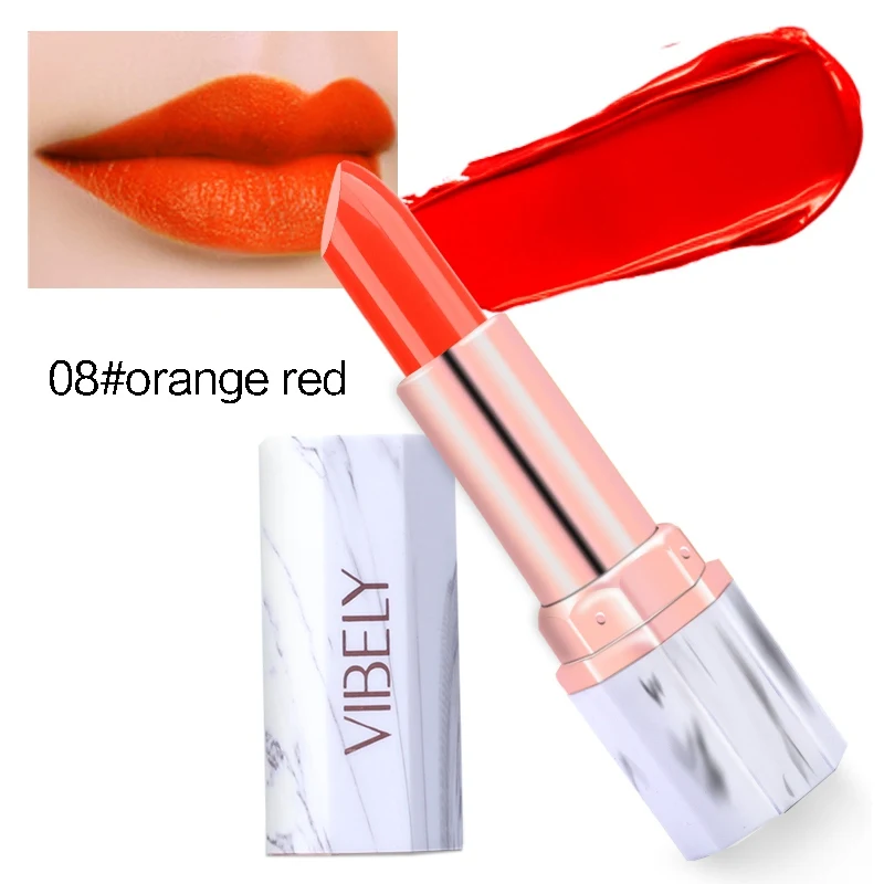 Мрамор Форма Помада для губ Макияж Водонепроницаемый бархат Matte Lip палочки популярный комплект - Цвет: 8
