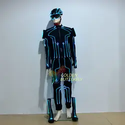 2019Ice катание люминесцентная одежда компьютерного программирования SD карты костюм со светящейся надписью светодиодный дистанционный