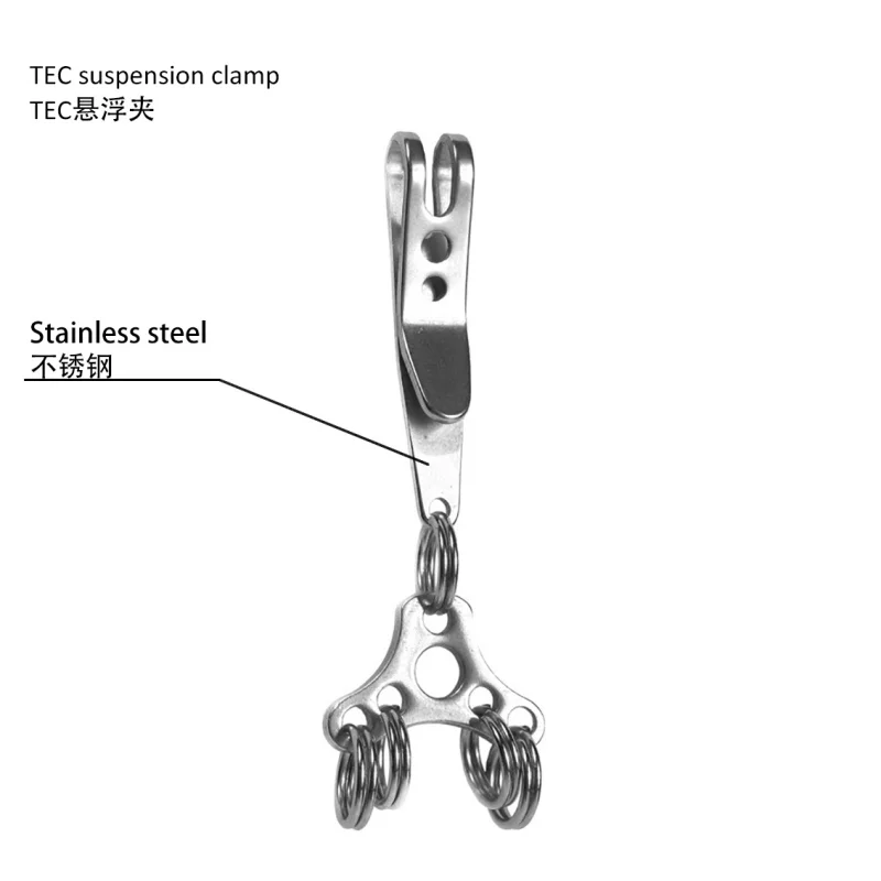 EDC набор инструментов подвеска зажим с кольцом для ключей карабин из нержавеющей стали Открытый Карманный подвесной зажим Брелок для ключей
