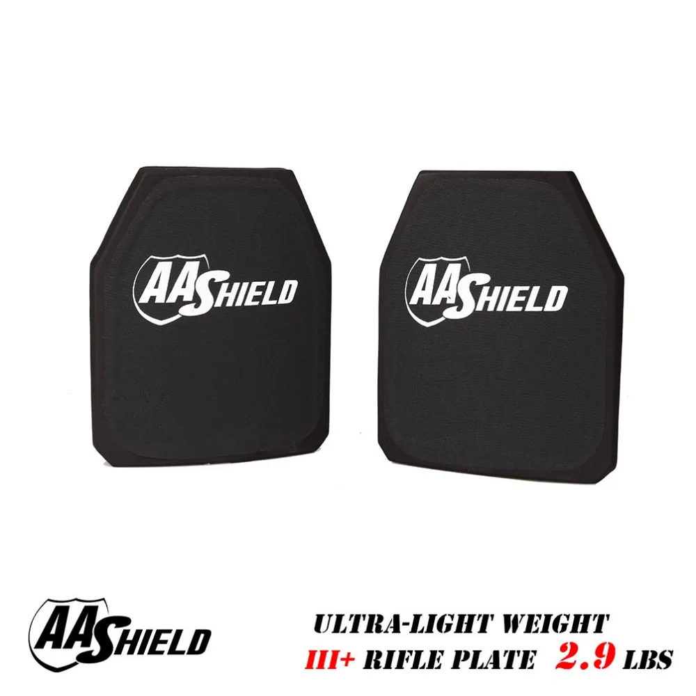

AA Shield Bullet Proof Rifle Plate Ultra Light Ballistic Hard Body Armor Plate 9.5X11.5 Pair For Armour Vest Free Shipping