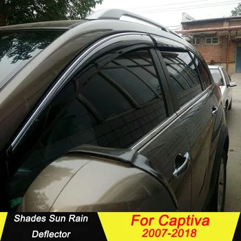 

For Chevrolet Captiva 2007-2018 Plastic Window Visor Vent Shades Sun Rain Deflector Guard For Captiva Auto Accessories 4PCS/SET