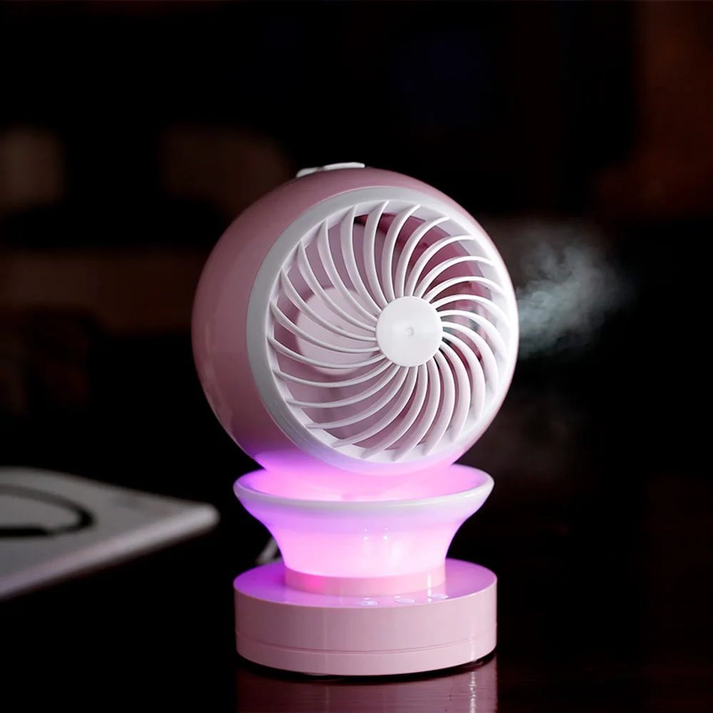 

Mini Fan Misting USB Desk Fan 2-speed Fan with Mist Spraying Function Air Conditioning Moisturizing Fan Humidifier