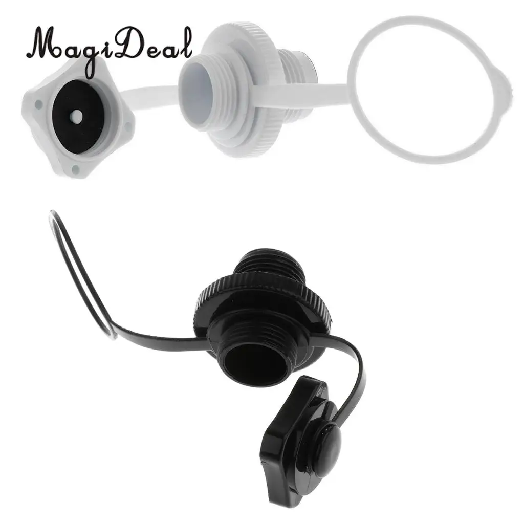 MagiDeal Hot Sale Plastic Screw Air Valve Caps Tool for Inflatable Boat Kayak Pool Raft Canoe Dinghy Drifting Acce Black/White