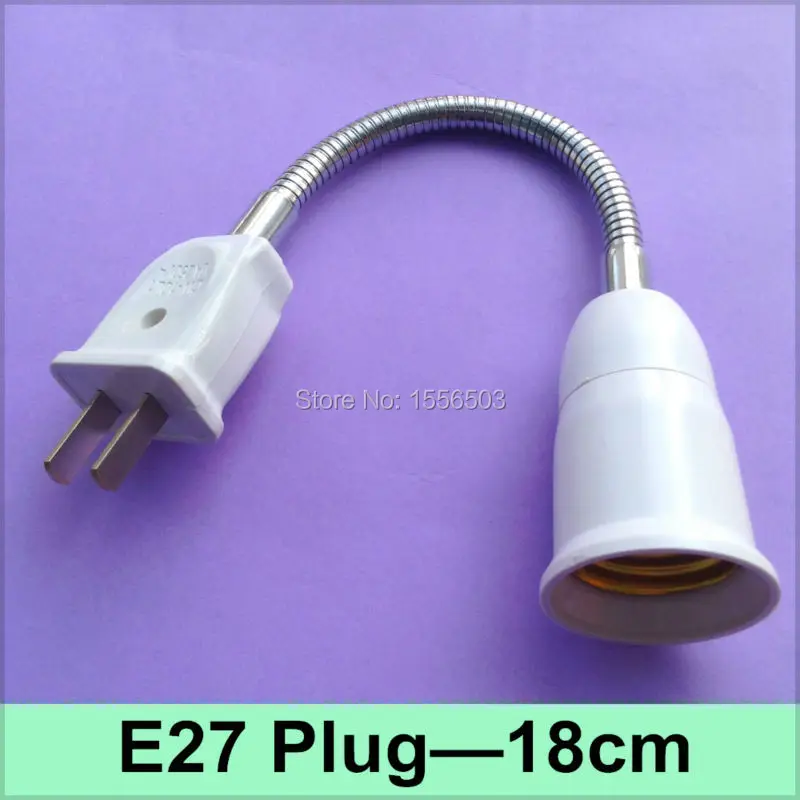 1X E27 360 Degree Universal Lamp Base Adapter 18cm Extension Wall Desk