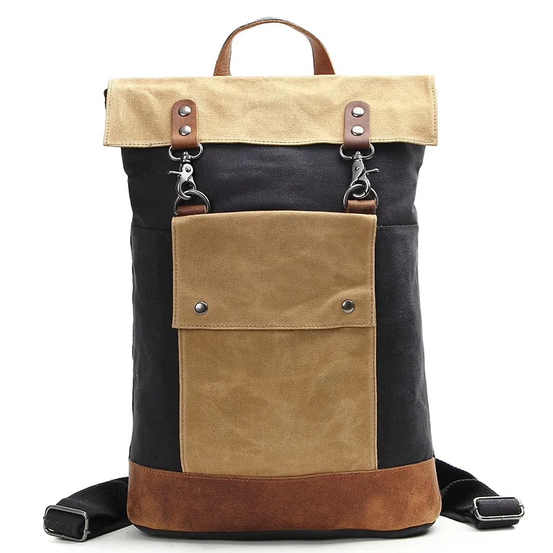 YUPINXUAN Роскошные винтажные водонепроницаемые Рюкзаки для ноутбука для мужчин, роскошные Ретро Школьные сумки для подростков с большой вместительностью, русские рюкзаки - Цвет: Черный
